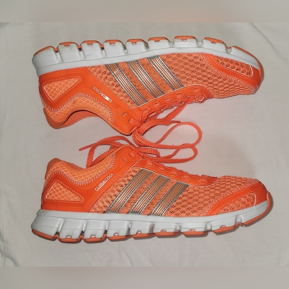 Adidas Climacool Vibrant Orange Women's Sneakers With Reflective Stripes Sz 7.5 - Picture 11 of 15